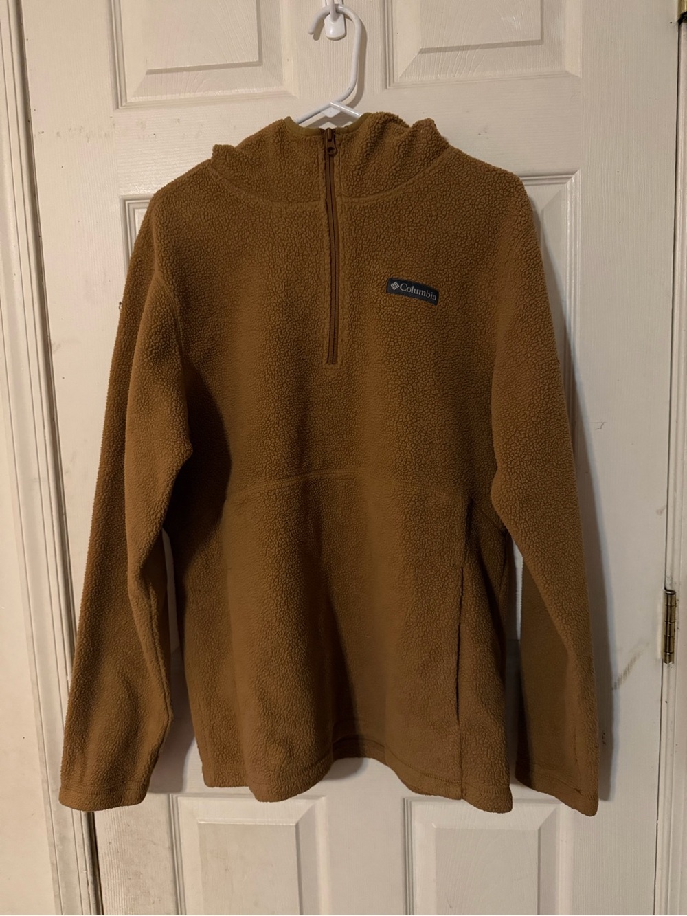 Columbia Men's Tan Sherpa Half-Zip Pullover